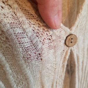 Lace Vest Cardigan natural cotton usa made indie